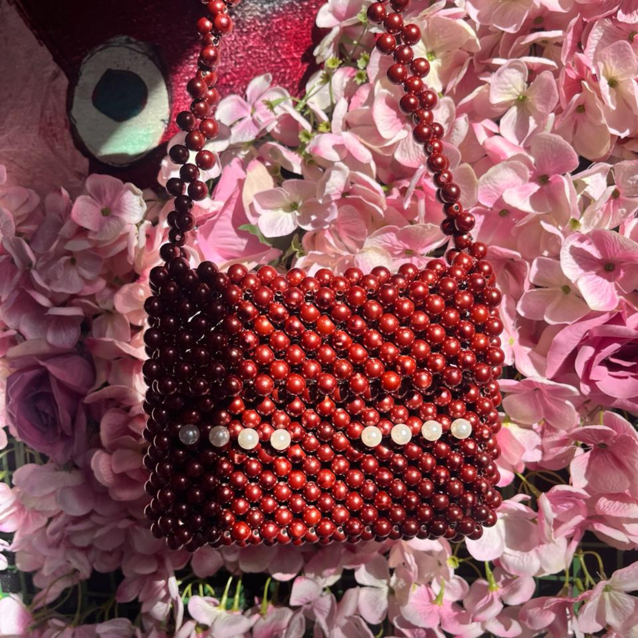 Bronze-Brown Pearl Slouch Bag